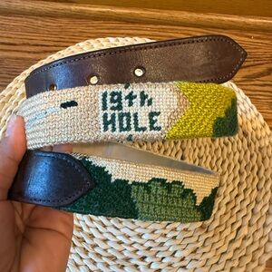 Golf Themed Needlepoint Belt
